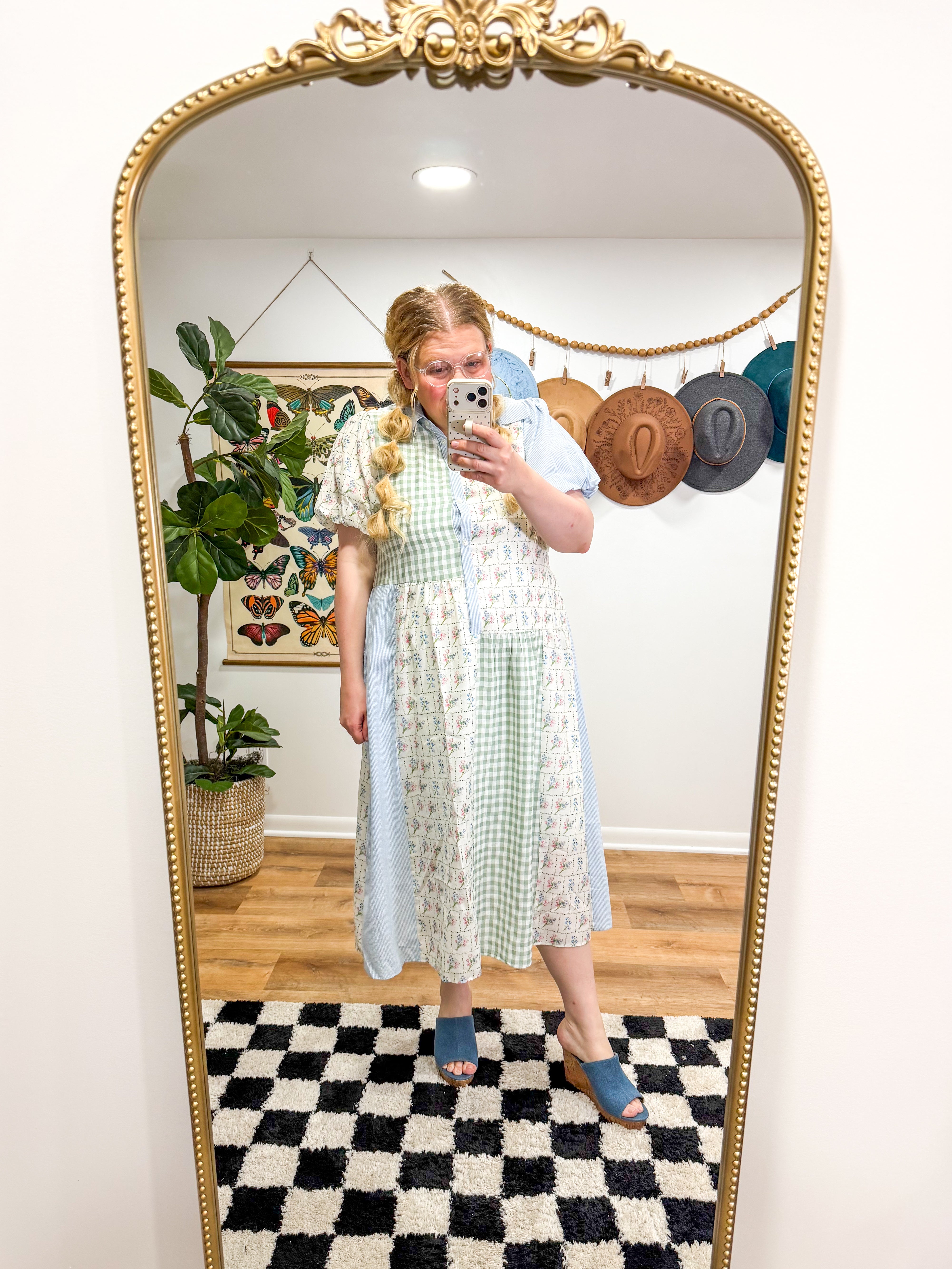 patchwork midi dress Fate: Happy For You Fuchsia Pink Patchwork Midi Dress, Small - The Mint Julep Boutique