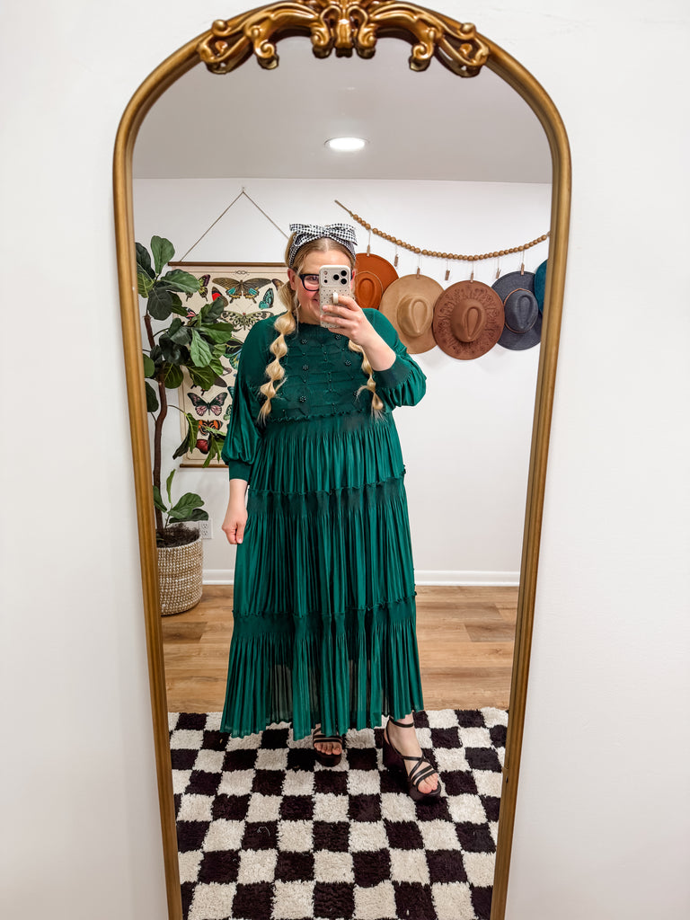 The Brooklyn Dress in Green The Velvet Bow Boutique The Brooklyn Dress in Green The Velvet Bow Boutique